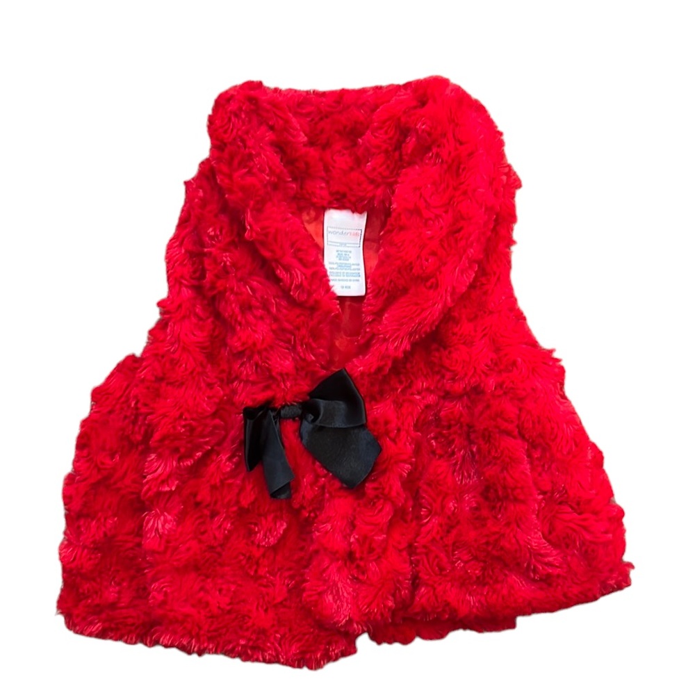 Wonder Kids Red Fur Vest
